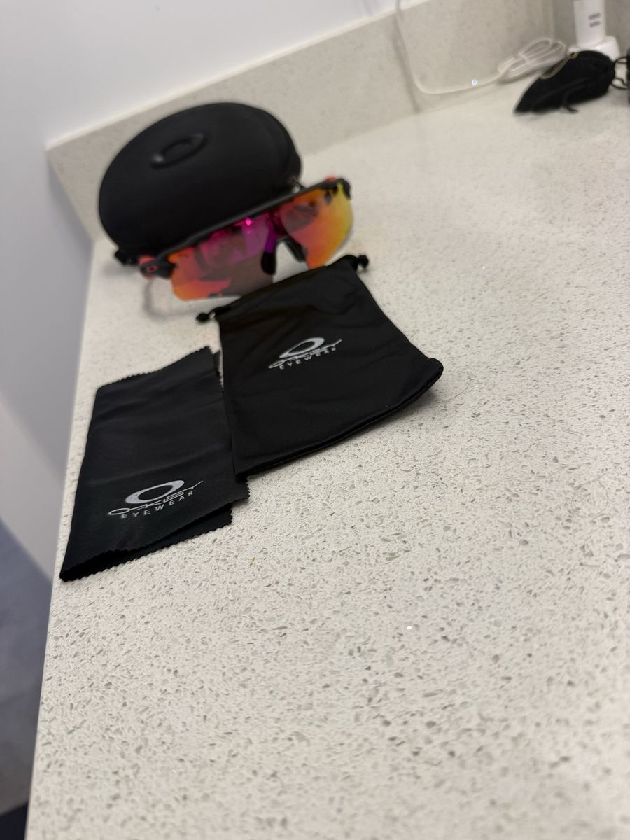 Radarlock Path Sunglasses Red/Black with Hard Case and Pouch