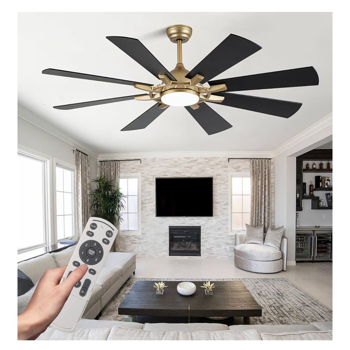 60" ceiling fan black