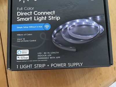 C by GE Full Color Direct Connect Smart Light Strip, 80in, Dimmable, Works with Alexa/Google