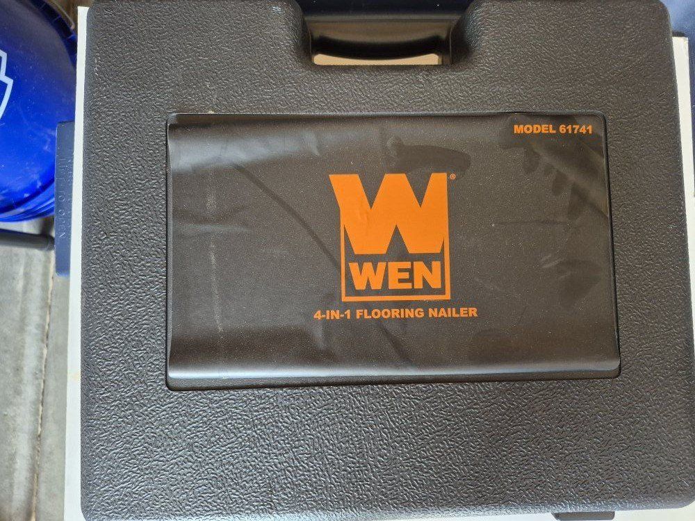 WEN 61741 4-in-1 Pneumatic Flooring Air Nailer and Stapler with Case