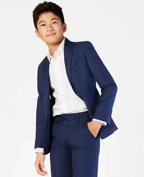 Marc Anthony Boys' Slim-Fit Suit Jacket & Pants Set - Blue, Size 14