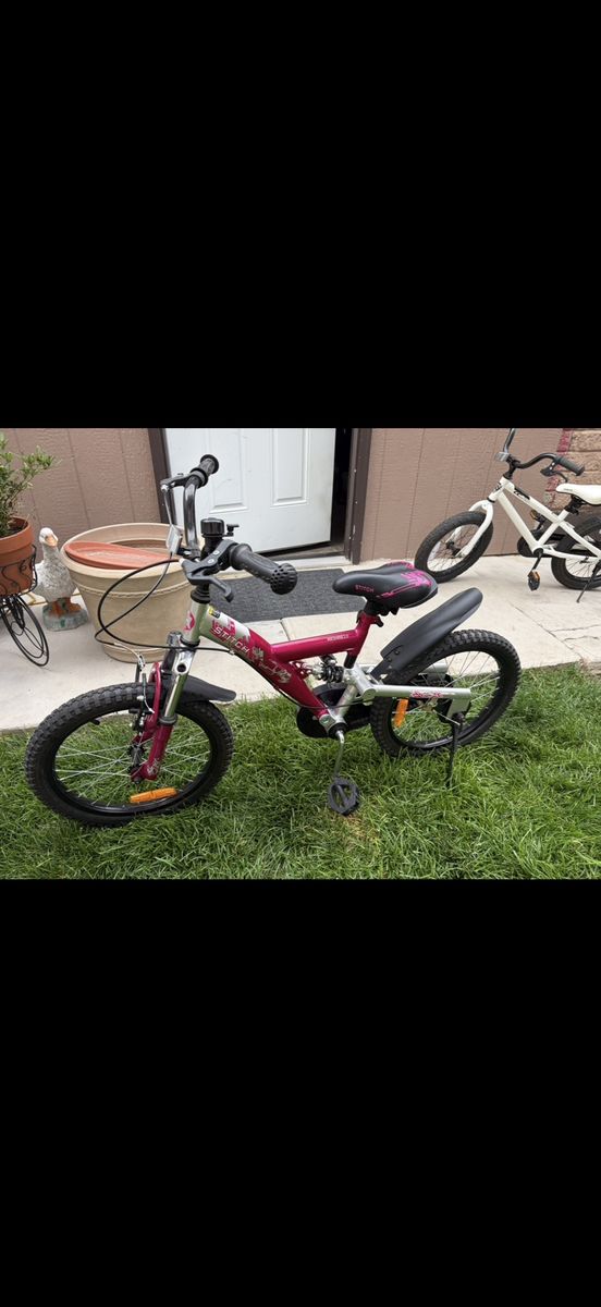 Stitch Flashine 2.0 Kids Bike 16" Wheels Pink Full Suspension