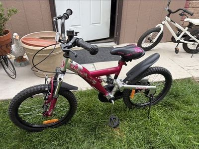 Stitch Flashine 2.0 Kids Bike 16" Wheels Pink Full Suspension