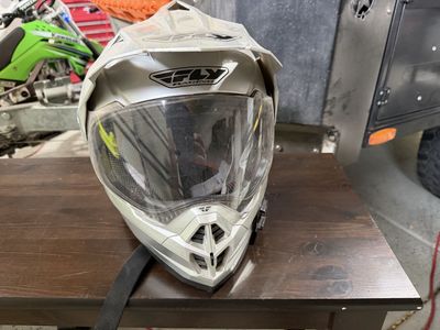 Fly Racing Dual-Sport Motorcycle Helmet - Silver