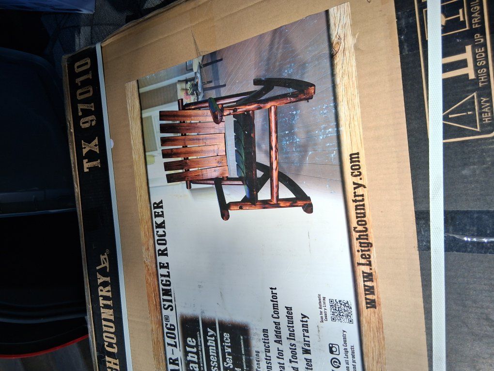 Outdoor wood rocking chair