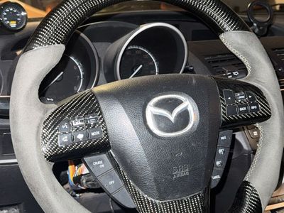 Mazda Carbon Fiber & Alcantara Custom Steering Wheel - Mazdaspeed 3 (2010-2013)