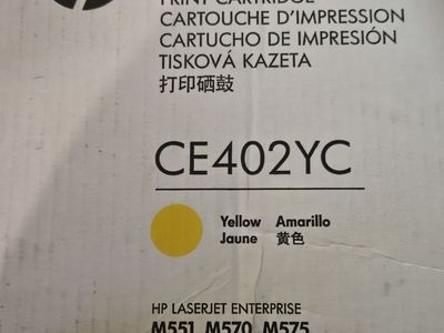 HP CE402YC (507a) Yellow Toner LaserJet M551 M570 M575 new genuine sealed