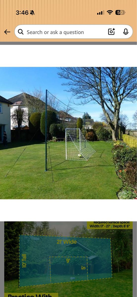 Open Goaaal Soccer Goal - Junior Size 3-in-1 Training Rebounder Net - Practice with Confidence
