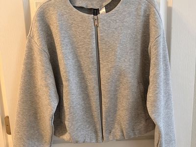 H&M Divided Women's Grey Zip-Up Sweatshirt Jacket - Size Small NWT