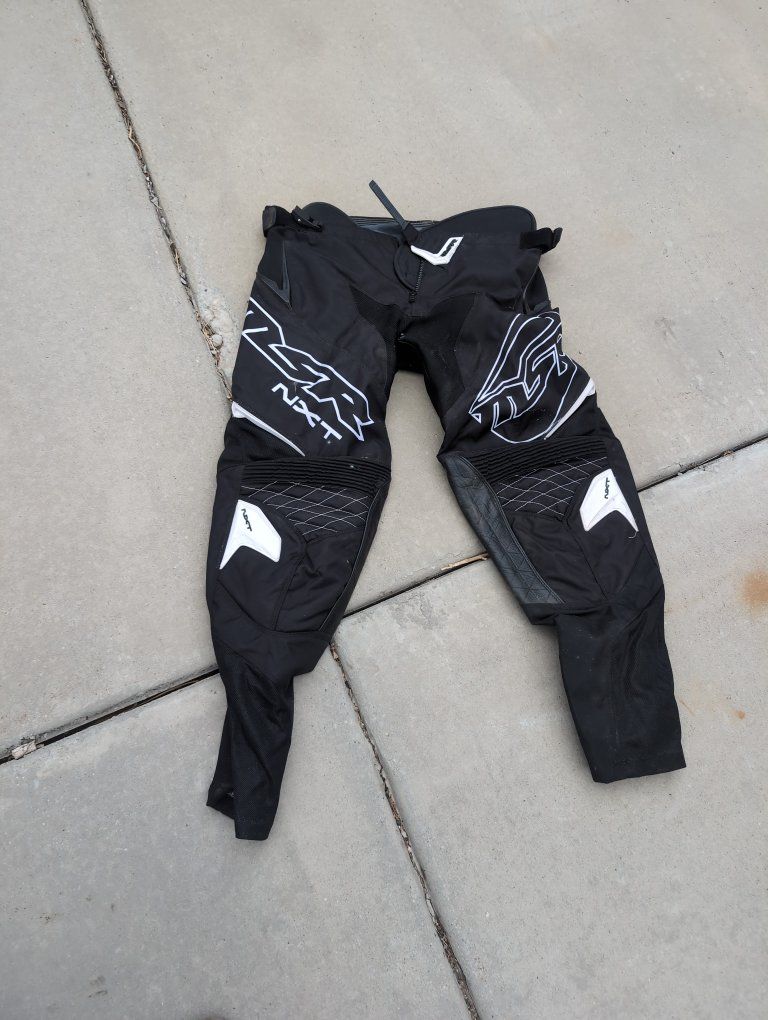 MSR NXT Motocross Pants Black White Size 36 Used Dirt Bike Gear