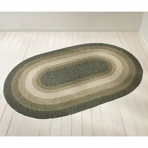 New Winnie Braided Oval Rug Green 3'6" x 5'6" Retail $129