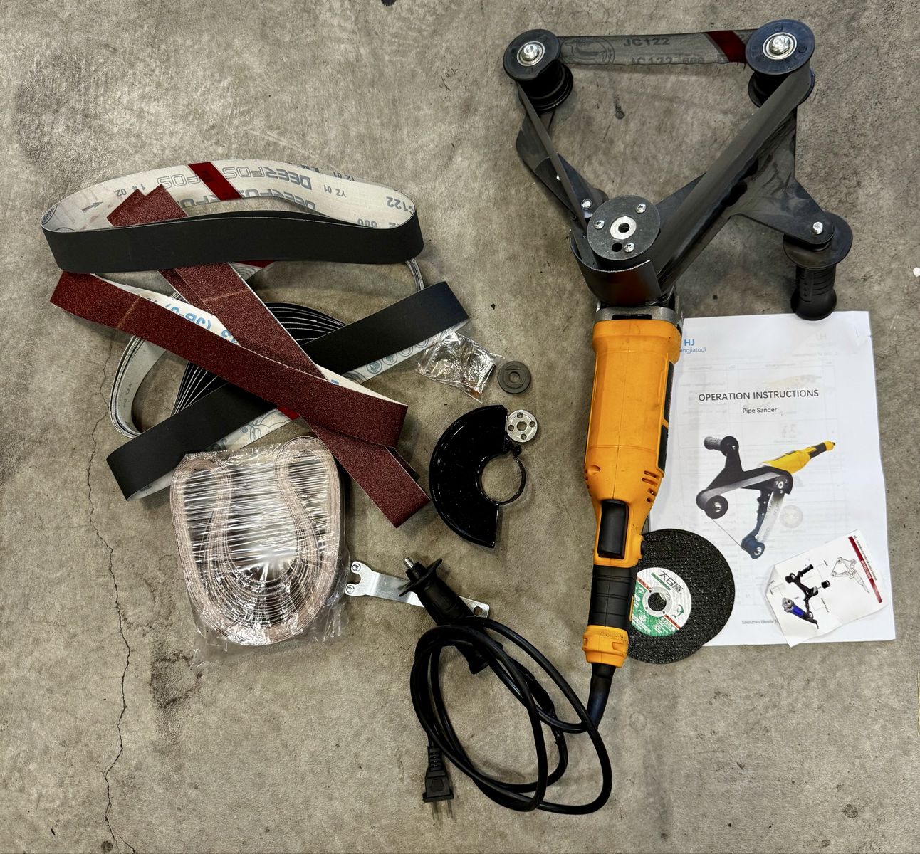 Pipe Tube Polisher Sander Kit, 1280W
