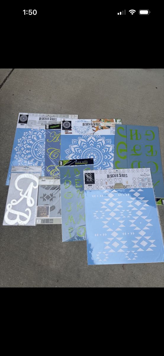 Crafting Supplies And Stencils