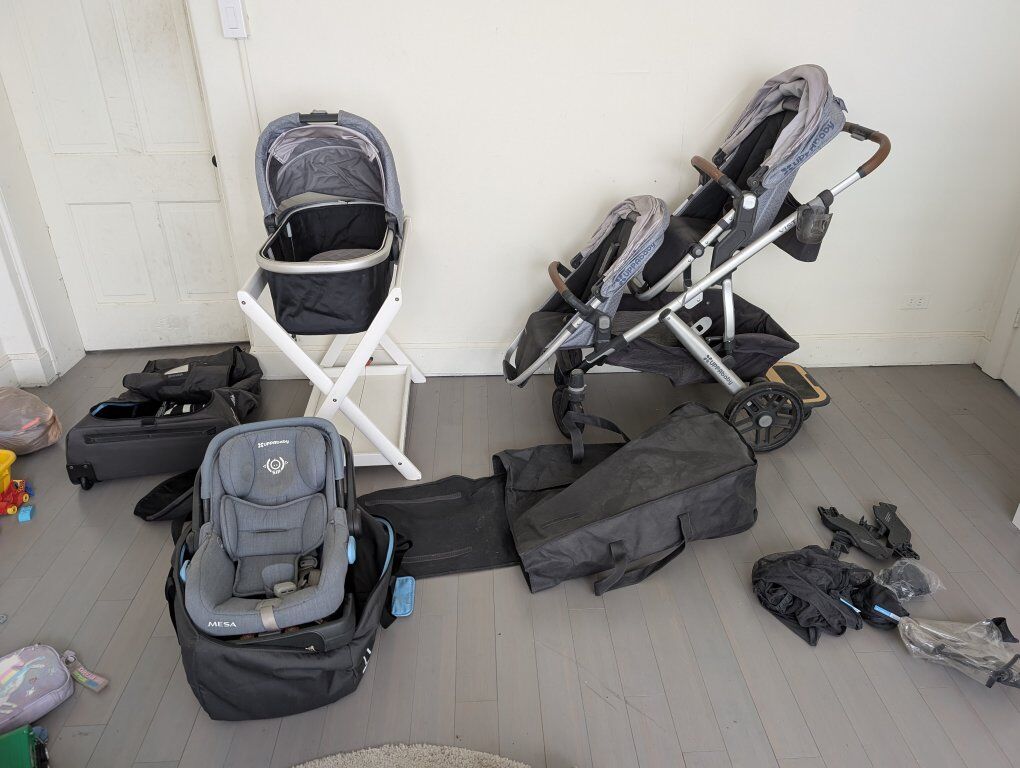 uppababy vista-stroller,2 seats,bassinet,etc