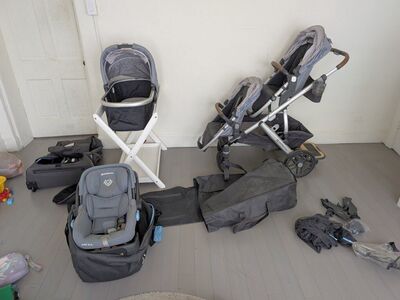 uppababy vista-stroller,2 seats,bassinet,etc