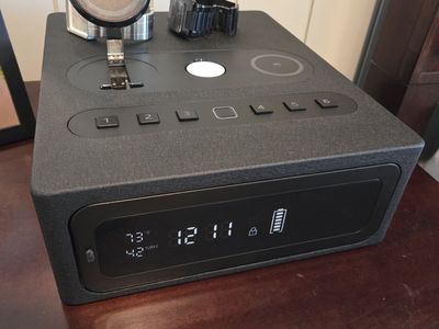 **BNIB** ZCF MATE Smart Nightstand Safe with Wireless Charging Station and Digital Clock