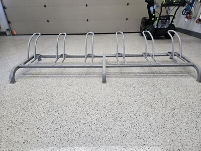 Heavy-Duty 6-Bike Floor Rack – Metal Bike Storage Stand – Garage, Shop, Apartment