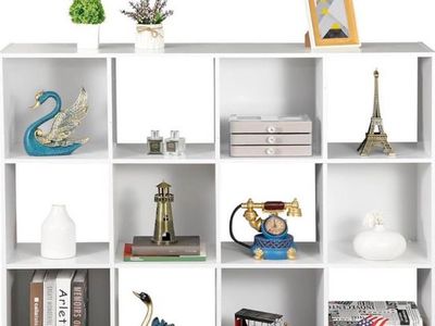 ZenStyle (White) 12-Cube Storage Organizer Bookcase