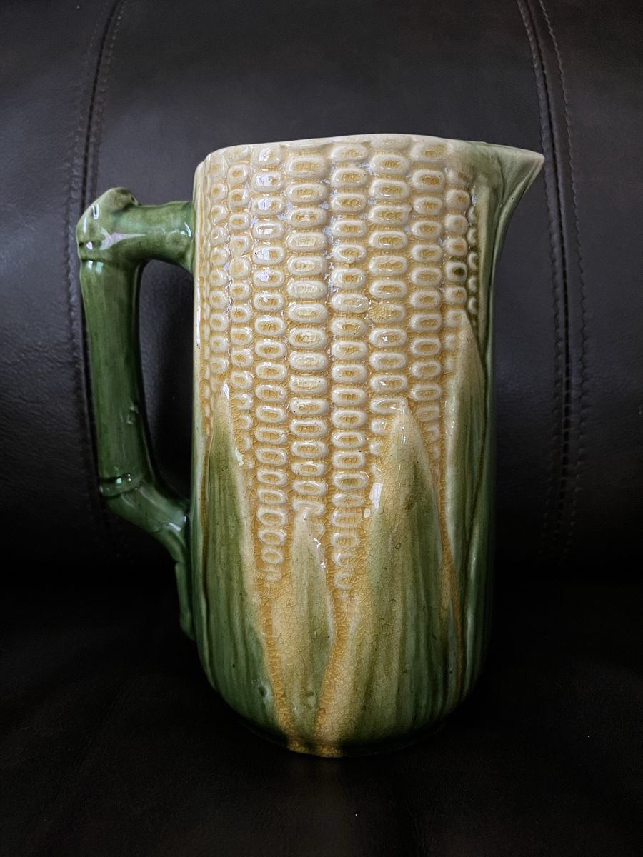 Majolica Corn Pitcher / Jug - Pre 1900's
