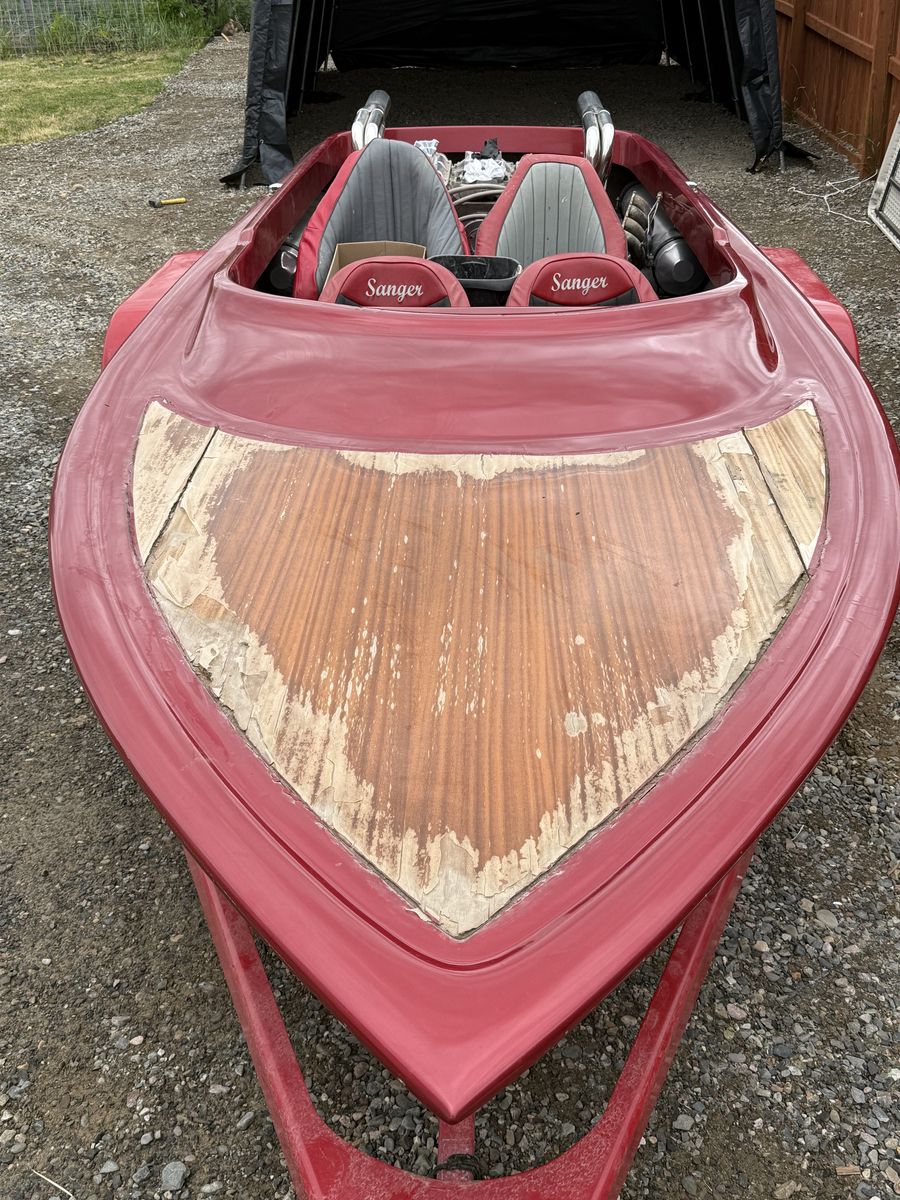 1976 Sanger Super Jet Boat Project - 454 Engine, New Seats & Fuel Cells with Trailer