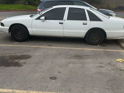 1991-1996 Chevrolet Caprice 4-Door Sedan - White - Non-Running, Damaged Windshield