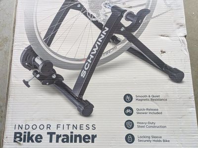 Brand New. Schwinn Indoor Fitness Bike Trainer - Magnetic Resistance, Folds for Storage, 26-28"/700c Wheel Sizes