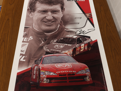 RARE Bill Elliott Hand-Signed Limited Edition NASCAR Poster #210/399 – Action Collectables/RCCA