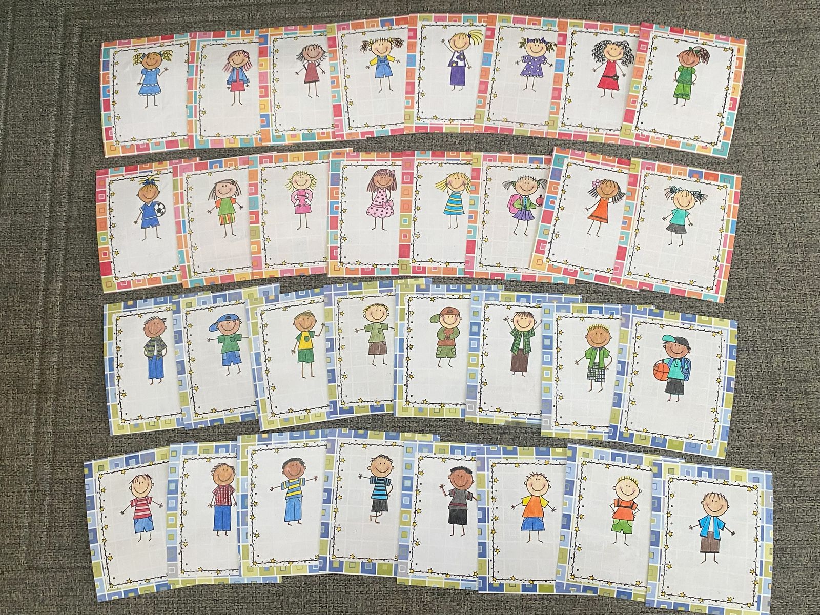 Stick Figure Kids Bulletin Board