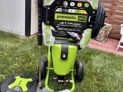 Greenworks Pro 3000 PSI Electric Pressure Washer with Surface Cleaner & Foam Cannon