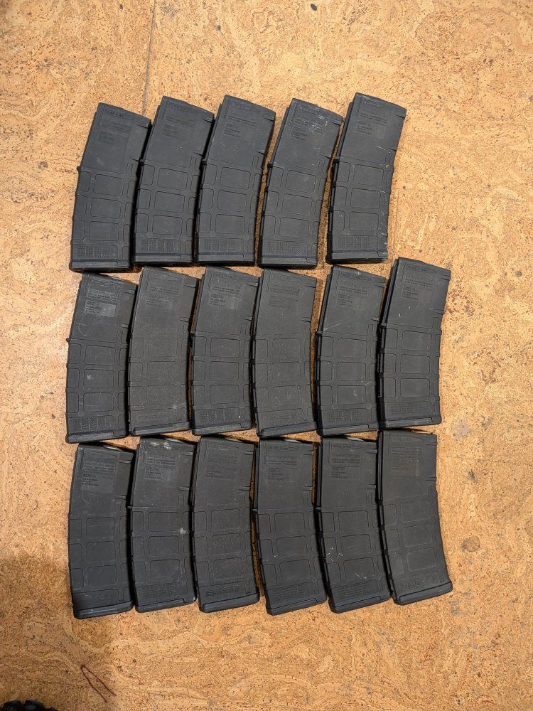 Magpul PMAG 5.56x45 GEN M3 AR/M4 30-Round Magazine Black - Lot of 17
