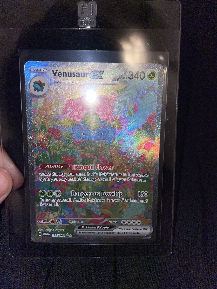 Pokemon Venusaur EX 198/165 (Illustrator Rare) Scarlet & Violet 151 Card - NM/Mint Condition