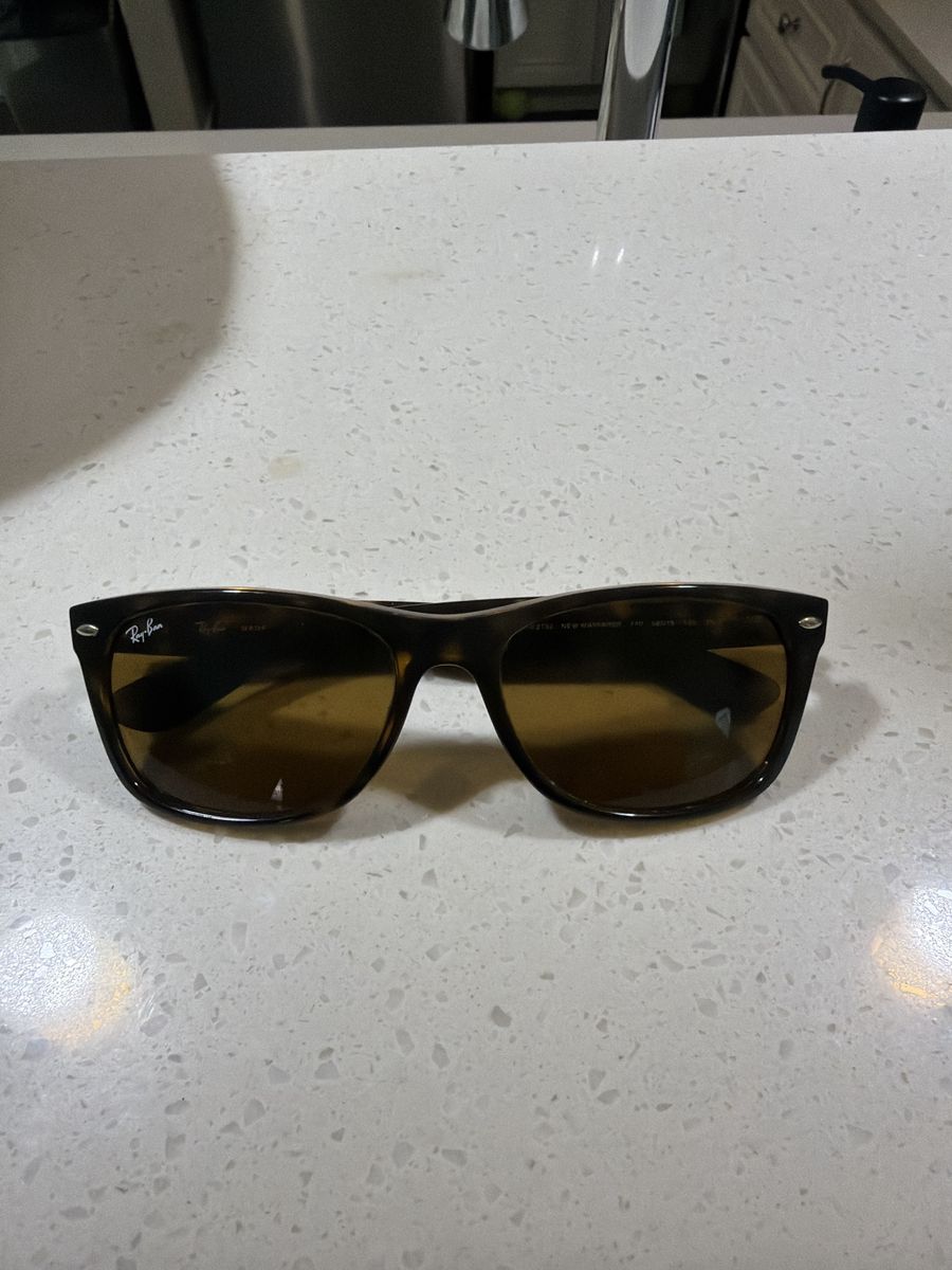 Ray-Ban RB2132 New Wayfarer Tortoise Sunglasses Brown Lenses