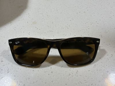 Ray-Ban RB2132 New Wayfarer Tortoise Sunglasses Brown Lenses
