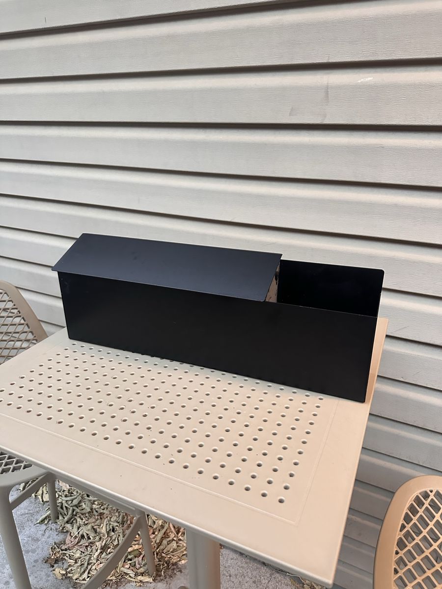 Unused Black Metal Mailbox