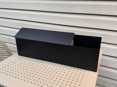 Unused Black Metal Mailbox
