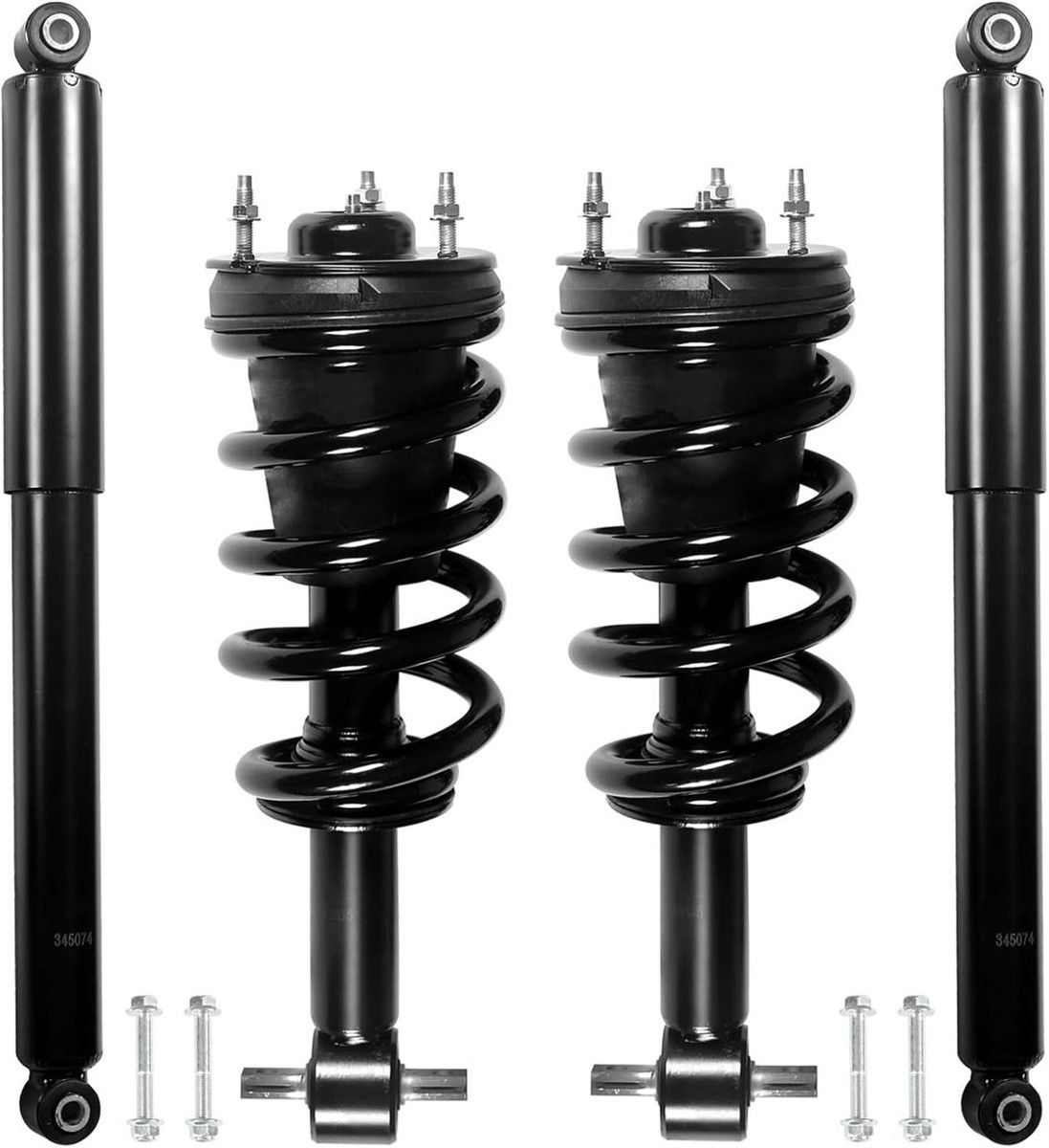 2007-2013 Chevy Silverado, GMC Sierra Front & Rear Struts Shock Absorbers Coil Spring Assembly