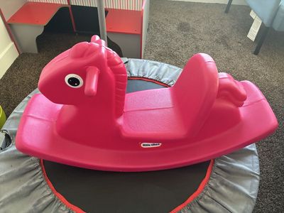 Little Tikes Pink Rocking Horse - Classic Indoor/Outdoor Toddler Ride-On Toy