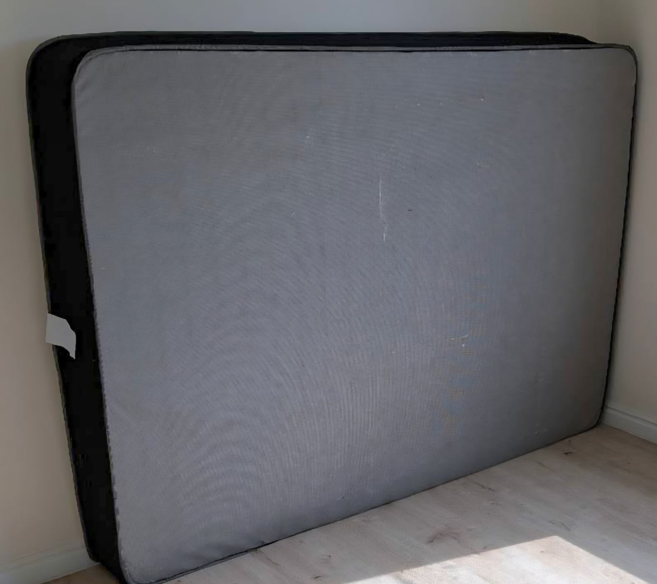 Full size mattress with box spring.