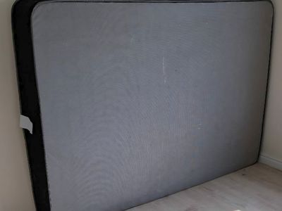 Full size mattress with box spring.