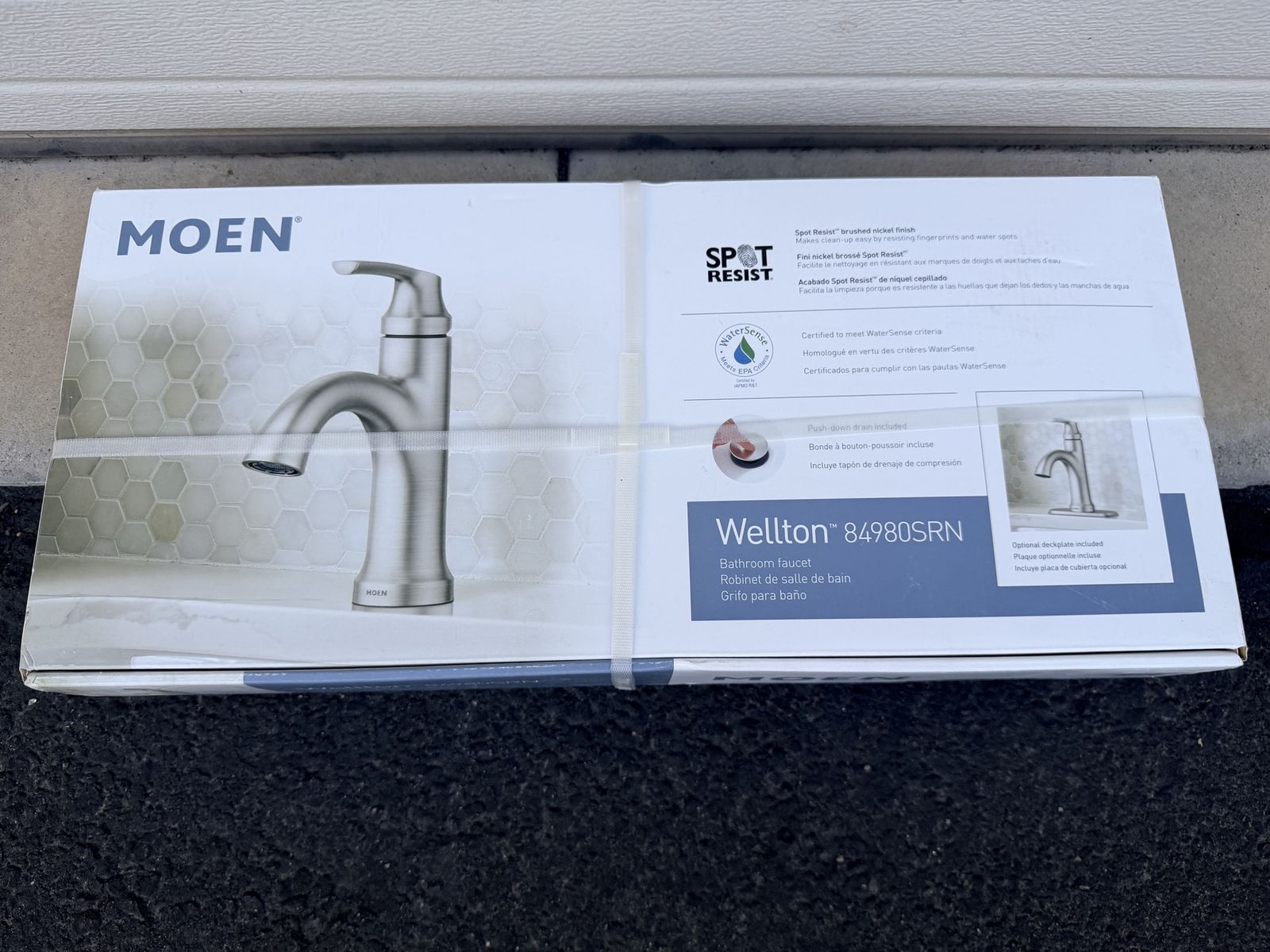 Moen Wellton 84980SRN Bathroom Faucet Spot Resist Brushed Nickel