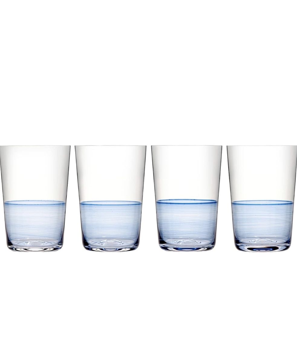 Royal Doulton 1815 Blue Highball Glasses, Set of 4, 18.6 oz