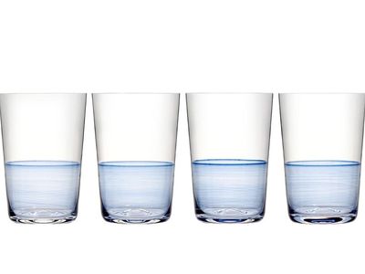 Royal Doulton 1815 Blue Highball Glasses, Set of 4, 18.6 oz