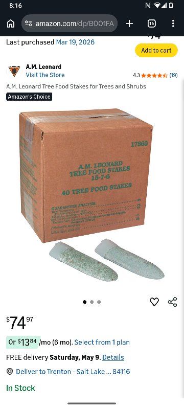 Tree Fertilizer Stakes