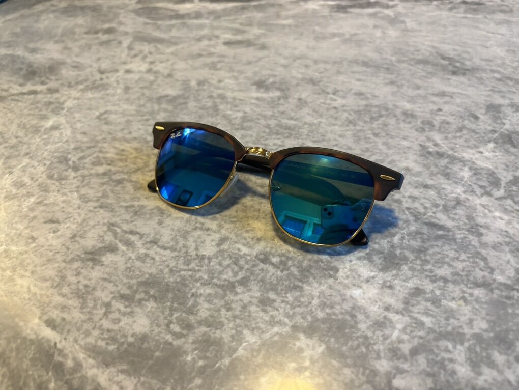 Ray-Ban Clubmaster Sunglasses (with Blue Lenses)