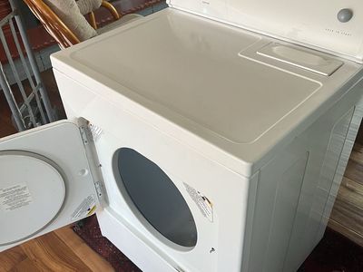Whirlpool Electric Clothes Dryer White Top Load Lint Trap Front Door