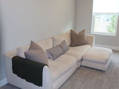 Cloud Dupe Couch with Ottoman