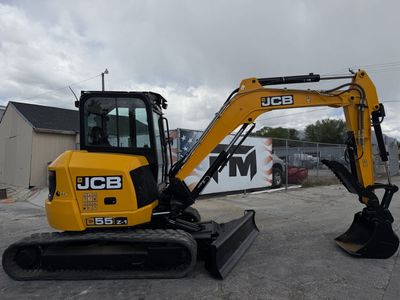 2022 JCB 55Z-1 Mini Excavator Tractor Thumb Angle Blade Work Ready