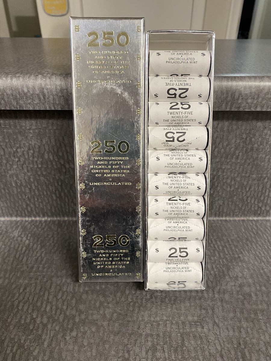 250 Uncirculated nickels