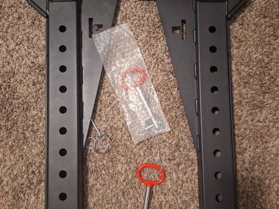 Squat Rack Safety Spotter Arms Pair with Pins - Black