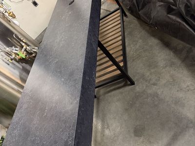 Modern Console Table / black stone top